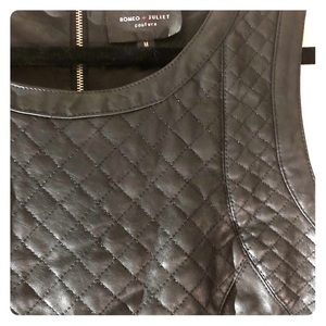 Romeo + Juliet (Size M) Quilted Leather Dress